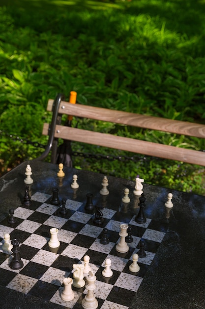 Zdjęcie szachowy chessboard w waszyngton kwadrata parku nyc