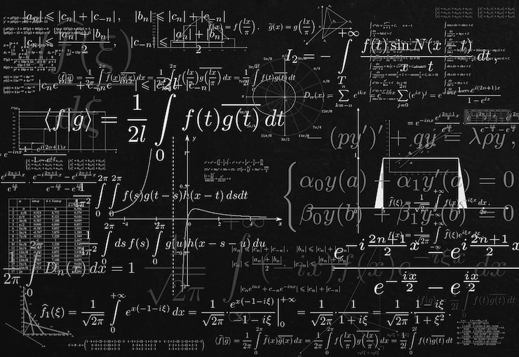 Zdjęcie szalone formuły matematyczne