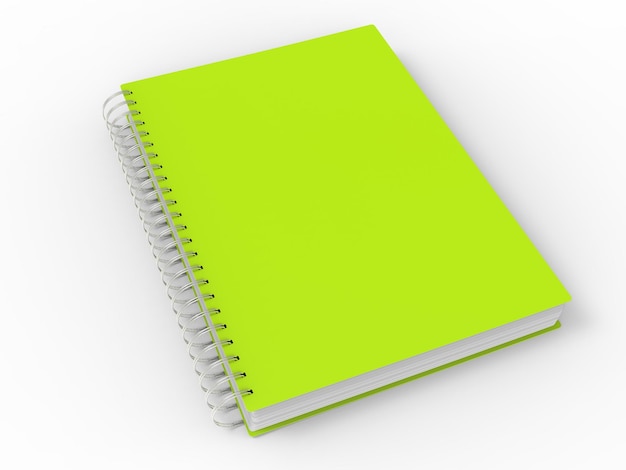 Szalony zielony spiralny notebook