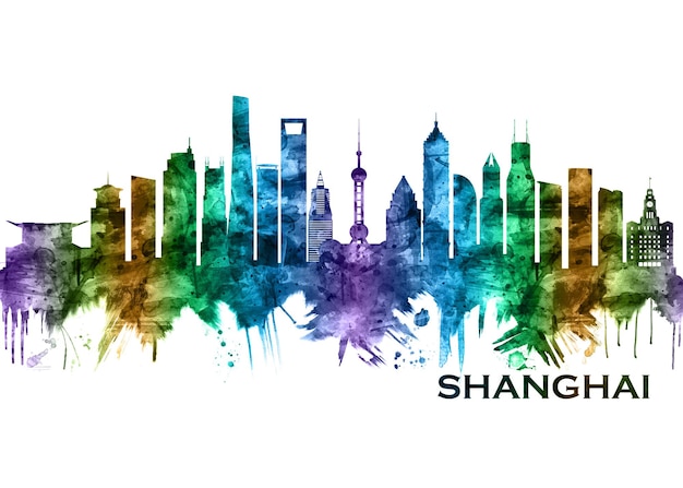 Szanghaj Chiny Skyline