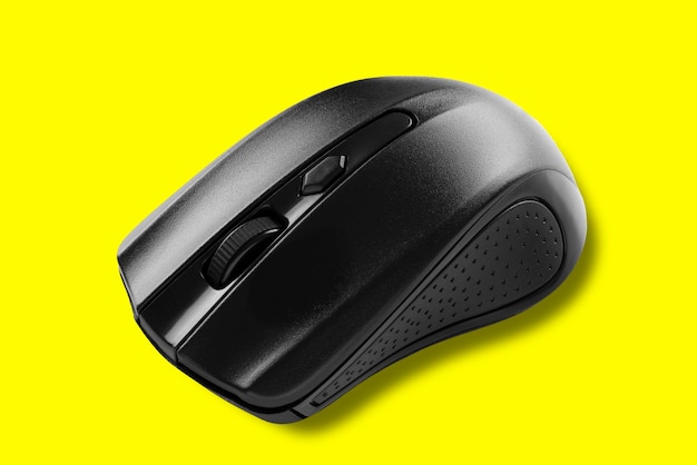 Szara nowoczesna bezprzewodowa mysz komputerowa
