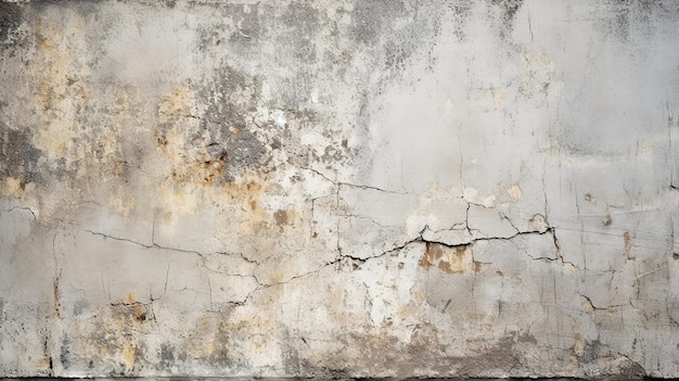 Szary betonowy mur tekstura tło pęka scratche Generative Ai