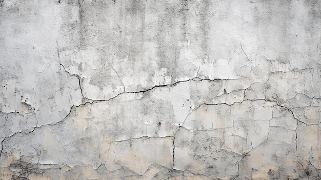 Szary betonowy mur tekstura tło pęka scratche generatywnego Ai