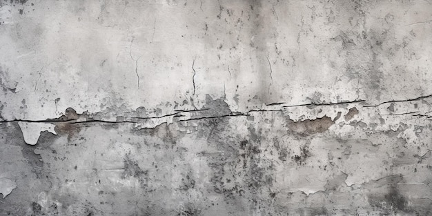 Szary betonowy mur tekstura tło pęka scratche generatywnego Ai