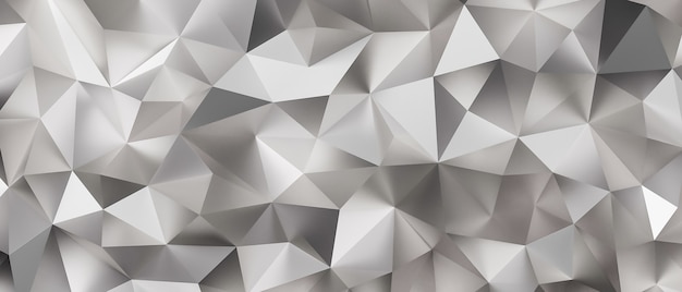 Szary trójkąt niski wielokąt. Szary geometryczny trójkątny wielokąt. Streszczenie tło mozaiki. Ilustracja renderowania 3D.