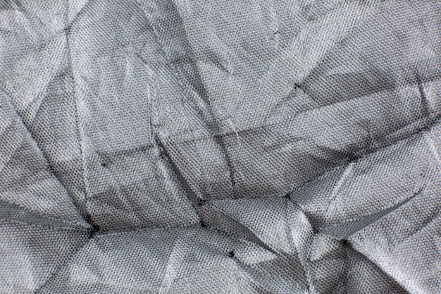 Szary Zmięty pleciony bawełniany netto tekstura tło Zbliżenie