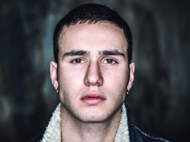 Szczegół portret młodego człowieka