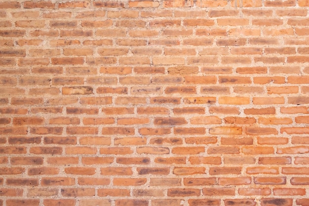 Zdjęcie szczegół tekstury brązowej ściany z cegły i tła z przestrzenią do kopiowania