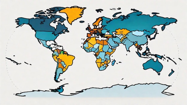 Szczegółowa mapa świata i cechy geograficzne