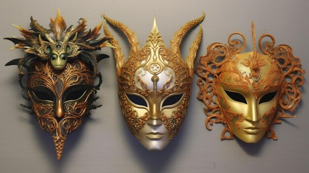 Szczegółowe maski maskaradowe