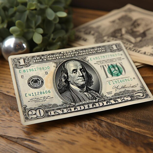 Zdjęcie szczegółowe zdjęcia oszczędności w dolarach