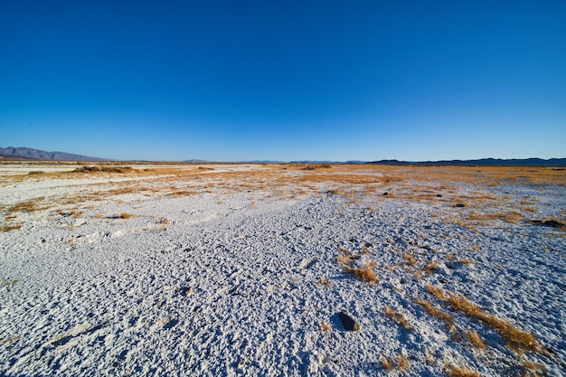 Zdjęcie szczegółowy biały piaszczysty krajobraz pustyni