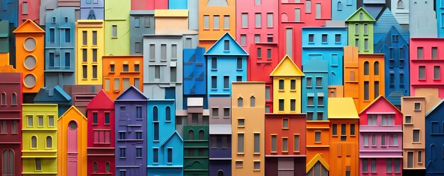 Zdjęcie szczegółowy widok malowniczy kolorowych domów w wiosce provence menton we francji ilustracja wygenerowana przez ai