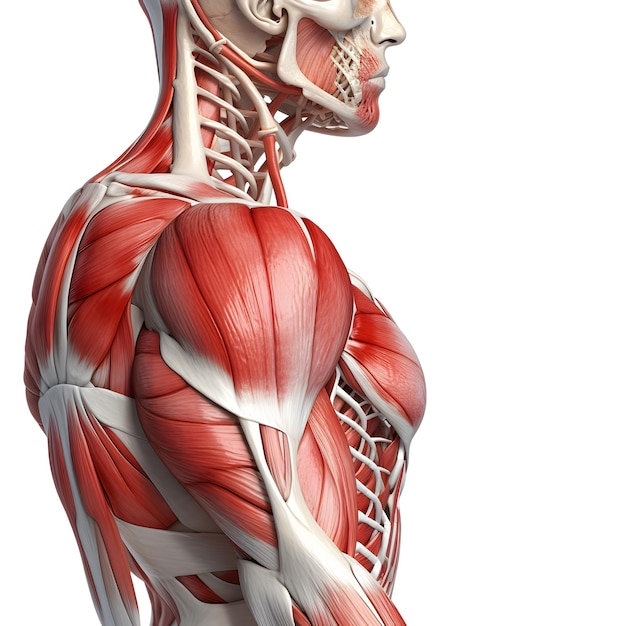 Szczegóły anatomii ludzkiej struktury kości mięśniowej ramienia