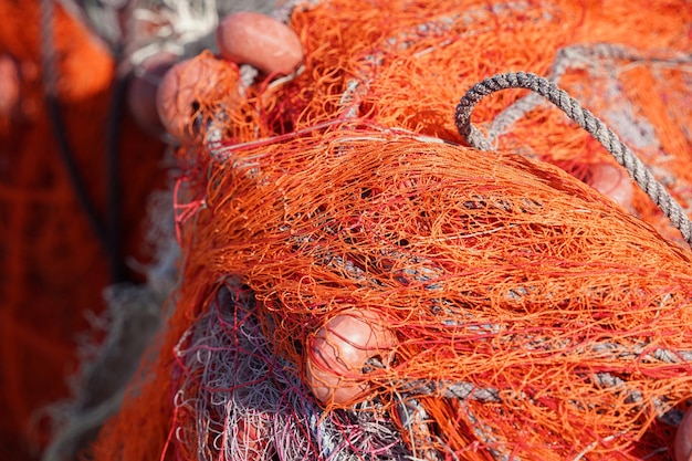 Szczegóły sieci rybackiej rybaków