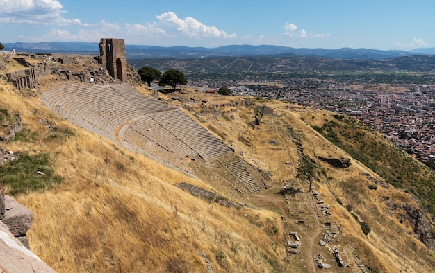 Szczegóły starych ruin w Pergamonie