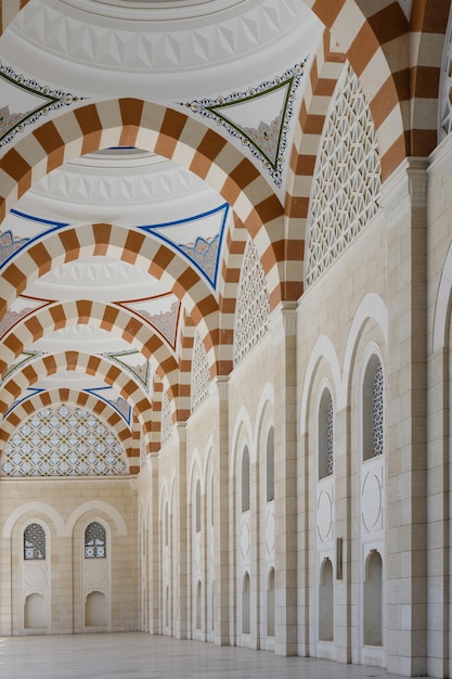 Zdjęcie szczegóły wnętrza największego tureckiego meczetu