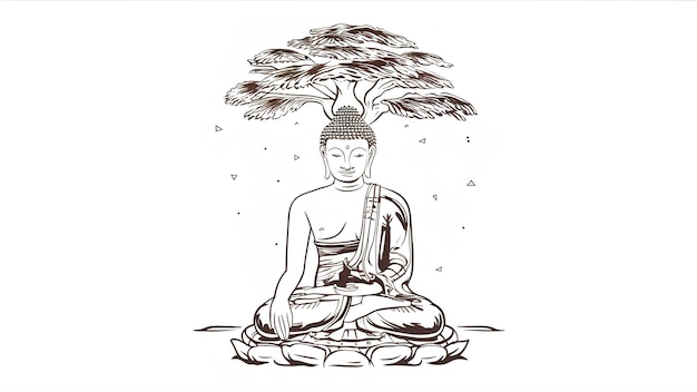 Szczęśliwa Buddha Purnima VesakBuddhistyczne święto