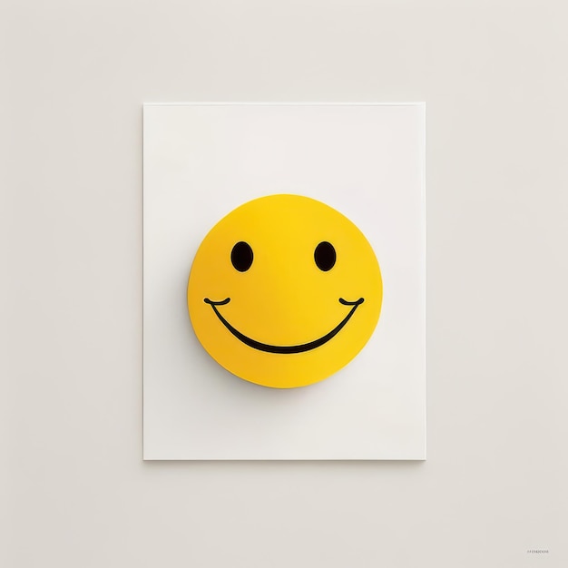 Zdjęcie szczęśliwa buźka emoji żółta generatywna sztuczna inteligencja