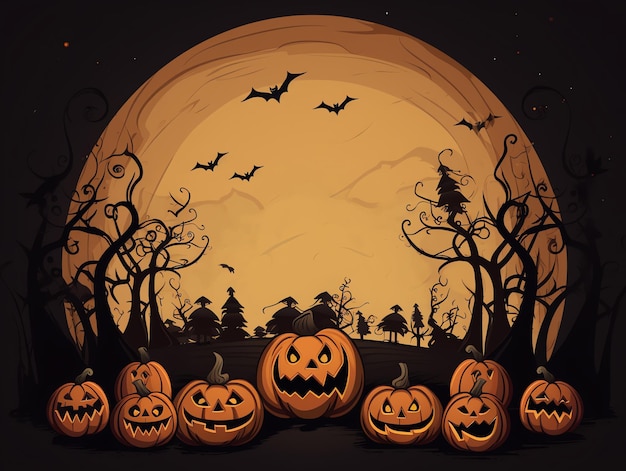 Szczęśliwa celebracja halloween koncepcja tła styl ilustracji projektowania świątecznego