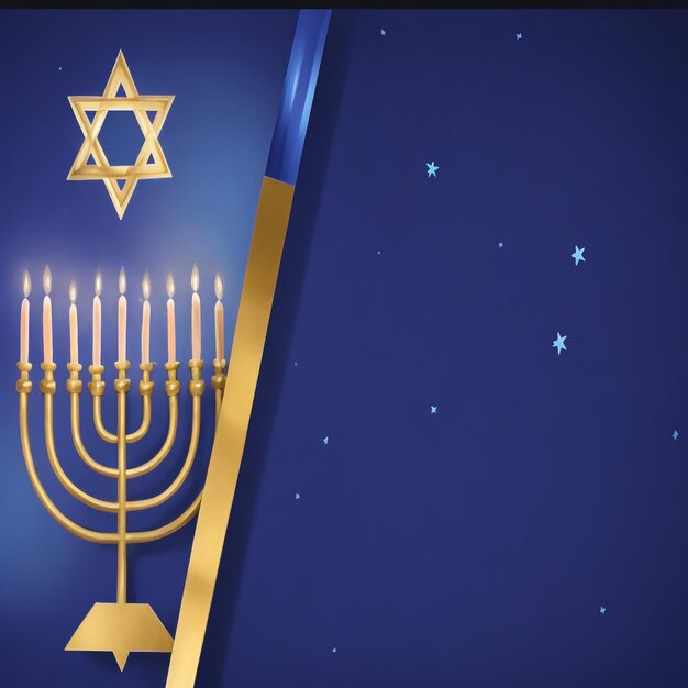 Szczęśliwa Hanukka gwiazda Dawida zdjęcia tła kolekcje urocze tapety ai generowane