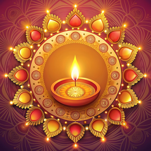 Szczęśliwa ilustracja Diwali