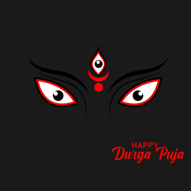 Zdjęcie szczęśliwa ilustracja durga puja projekt tła