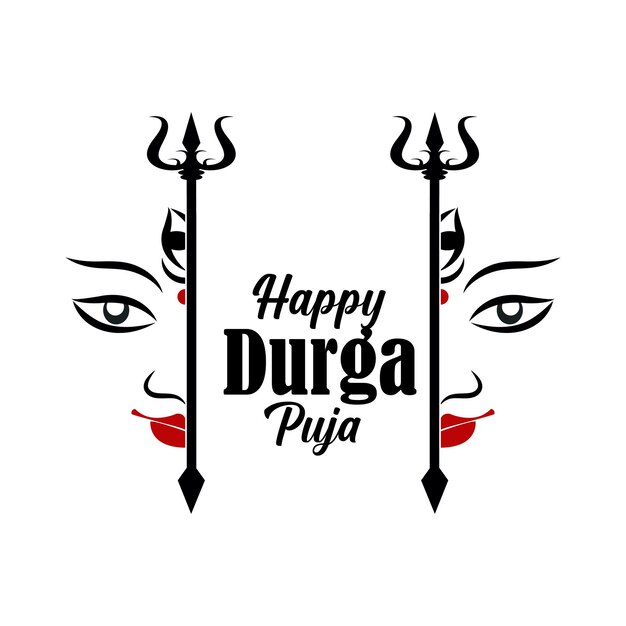 Szczęśliwa ilustracja Durga Puja Projekt tła