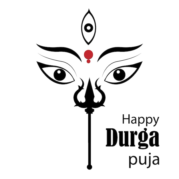 Zdjęcie szczęśliwa ilustracja durga puja projekt tła