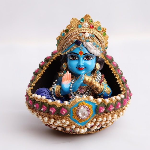 Szczęśliwa Janmashtami Krishna laddu gopal Generative ai