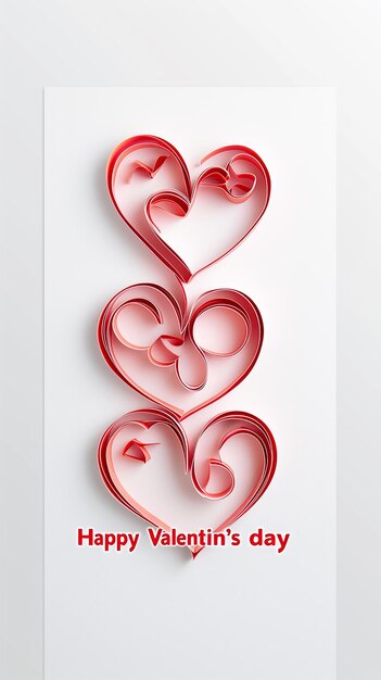 Szczęśliwa kartka na Walentynki z sercami