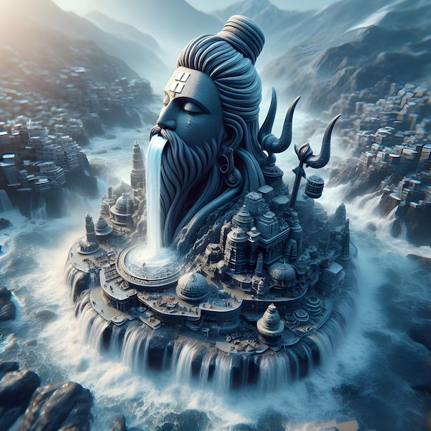 Szczęśliwa uroczystość Holi z Shiva Parvati