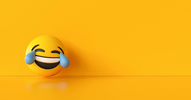 Szczęśliwe I Płaczące Tło Emoji Media Społecznościowe I Koncepcja Komunikacji Obraz Baner Rozmiar Copyspace Dla Twojego Indywidualnego Tekstu