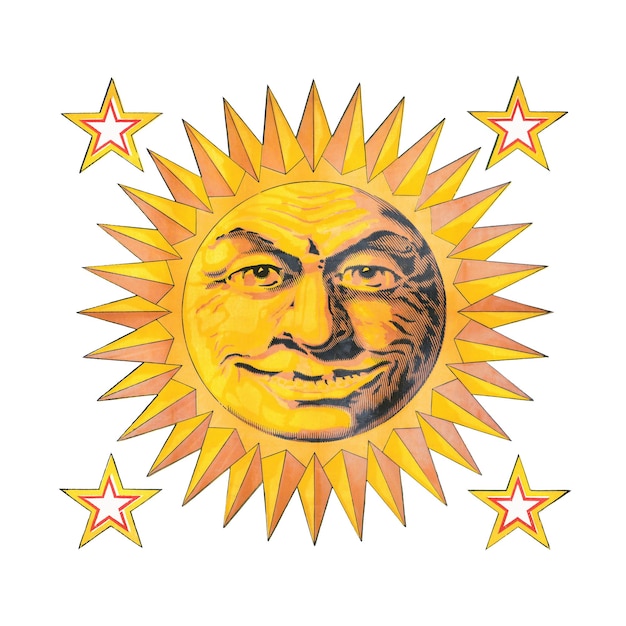 Szczęśliwe słońce png naklejka przezroczysty tło Remixed by rawpixel