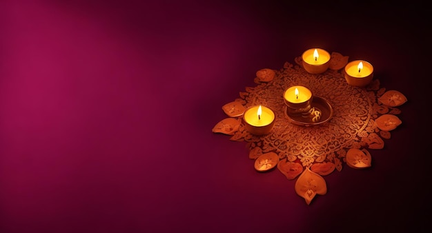 Zdjęcie szczęśliwe święto diwali w tle kolorowych tradycyjnych lamp