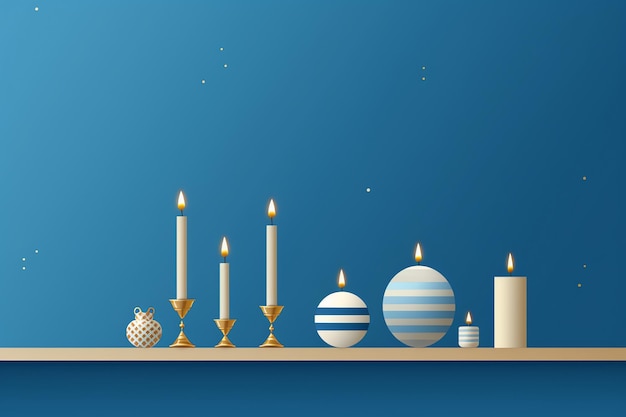 Szczęśliwe święto Hanukkah Żydowskie święto świateł tło