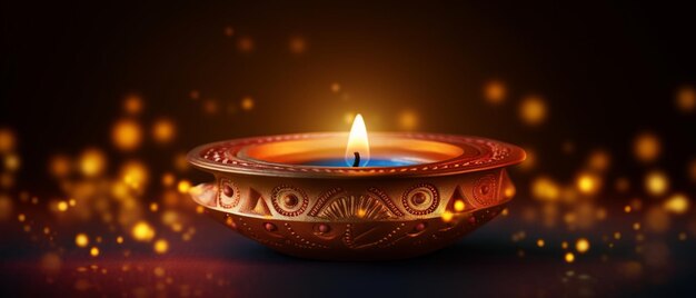 Szczęśliwego Diwali Diwali Diya Generatywnego Ai