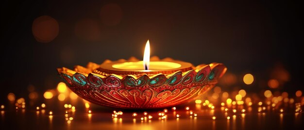 Szczęśliwego Diwali Diwali Diya Generatywnego Ai