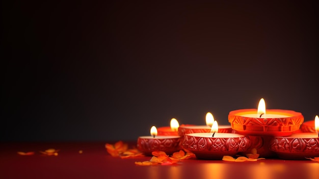 Szczęśliwego Diwali Indyjski festiwal świateł Diwali symbolizuje zwycięstwo światła nad ciemnością dobra nad złem i wiedzą nad ignorancją sztandar kopia tekst tła