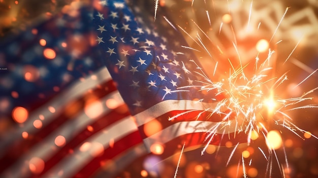 Szczęśliwego Dnia Niepodległości Flagi Ameryki i obchodów