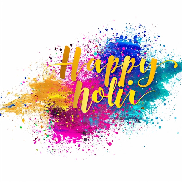 Szczęśliwego hinduskiego festiwalu Holi.