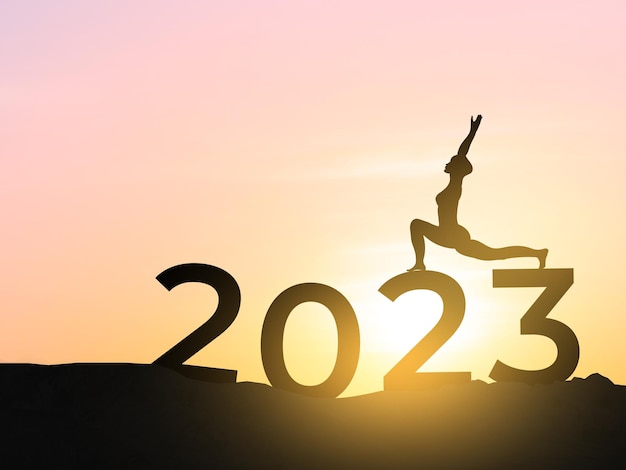 Szczęśliwego nowego roku 2023 życzeń nowego roku i ekranu 2023