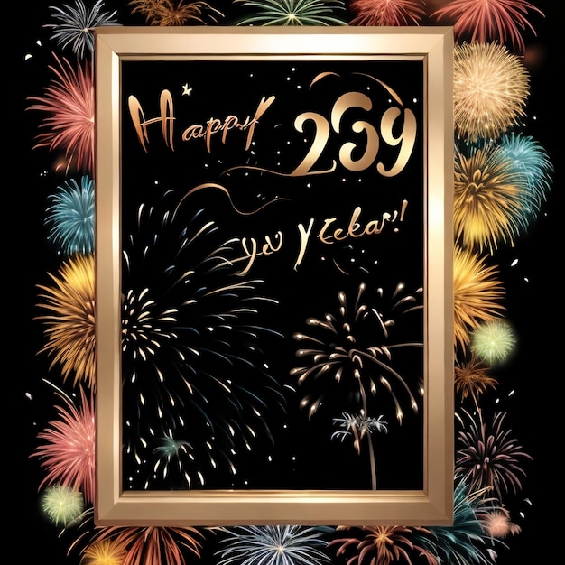 Zdjęcie szczęśliwego nowego roku fajerwerki konfetti obrazy tła kolekcje urocze tapety ai generowane