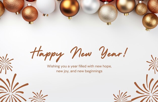 Szczęśliwego Nowego Roku wzór kartki z pozdrowieniami generatywny ai