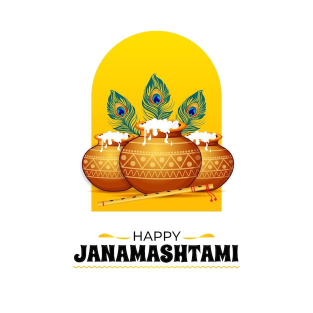 Szczęśliwej Janmashtami na nowych mediach społecznościowych.