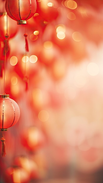 Zdjęcie szczęśliwy chiński nowy rok piękne chińskie latarnie tło