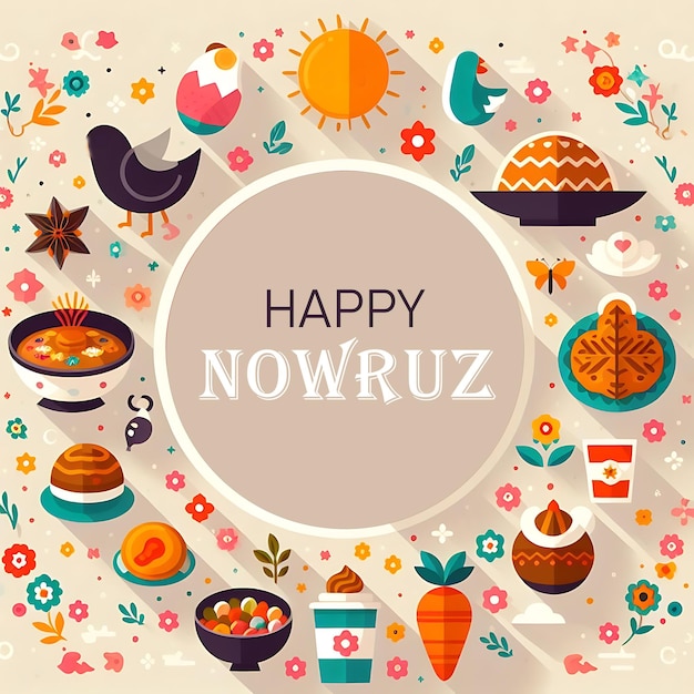 Szczęśliwy design tła Nowruz Szczęśliwy design banerów Nowruz
