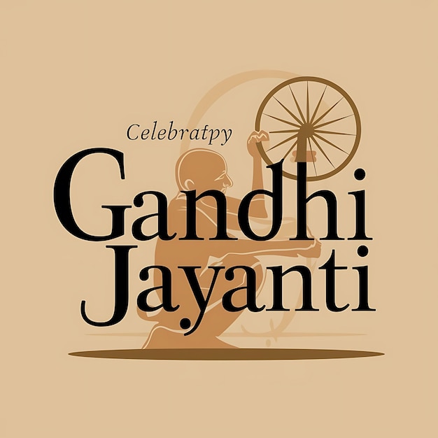 Zdjęcie szczęśliwy dzień gandhi jayanti płaska ilustracja