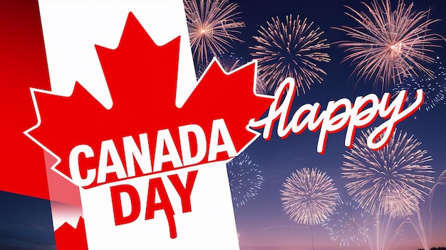 Szczęśliwy dzień Kanady baner dla dnia Kanady