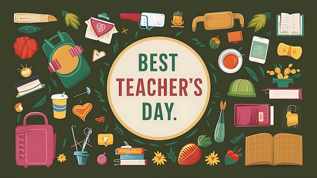 Szczęśliwy dzień nauczycieli Światowy Dzień Nauczycieli Karta powitalna Tło Plakat Baner Światowego Dnia Nauczycieli